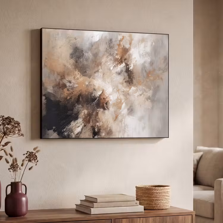 Art Frame - Verf - Abstract - Beige - Kunst — 4