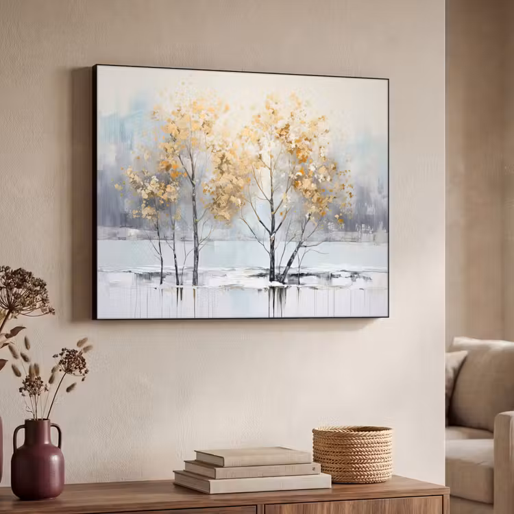 Art Frame - Winter - Bomen - Natuur - Acryl - Kunst — 4