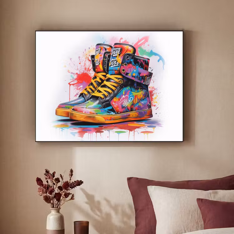 Art Frame - Schoenen - Graffiti - Wit - Kleuren — 2