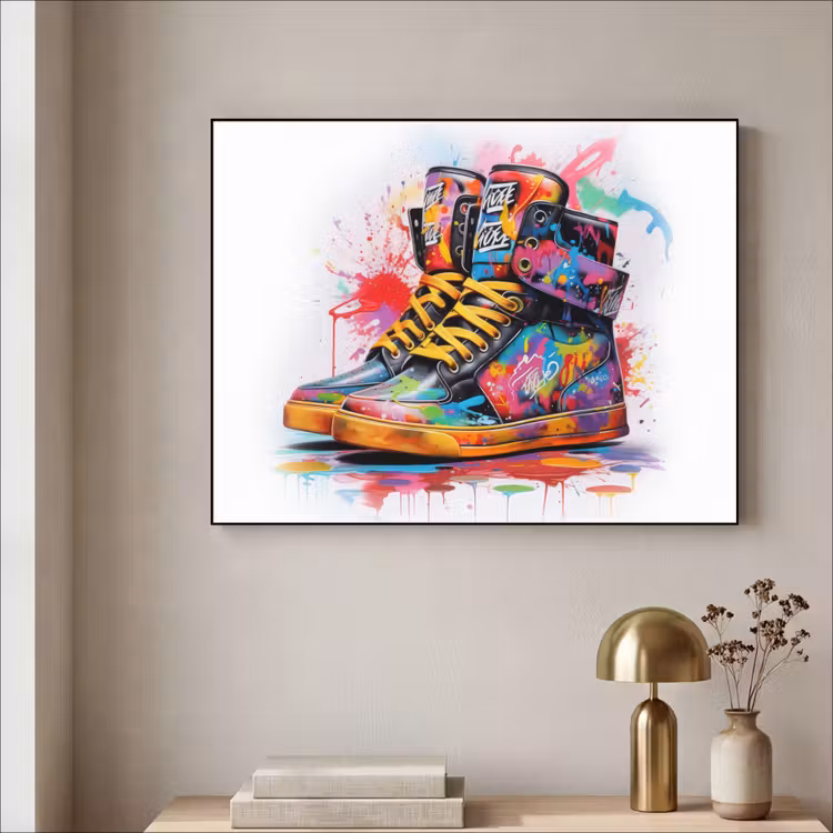 Art Frame - Schoenen - Graffiti - Wit - Kleuren — 3
