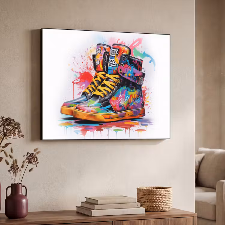 Art Frame - Schoenen - Graffiti - Wit - Kleuren — 4