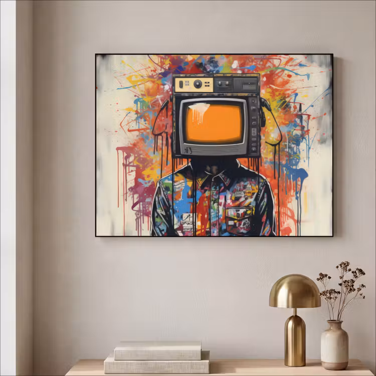 Art Frame - Televisie - Graffiti - Mens - Kleuren — 3