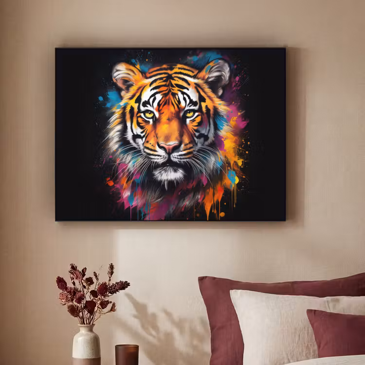 Art Frame - Tijger - Graffiti - Dieren - Zwart — 2