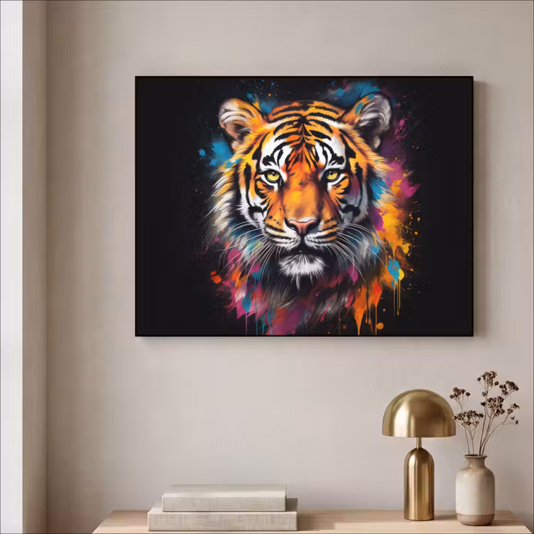 Art Frame - Tijger - Graffiti - Dieren - Zwart — 3