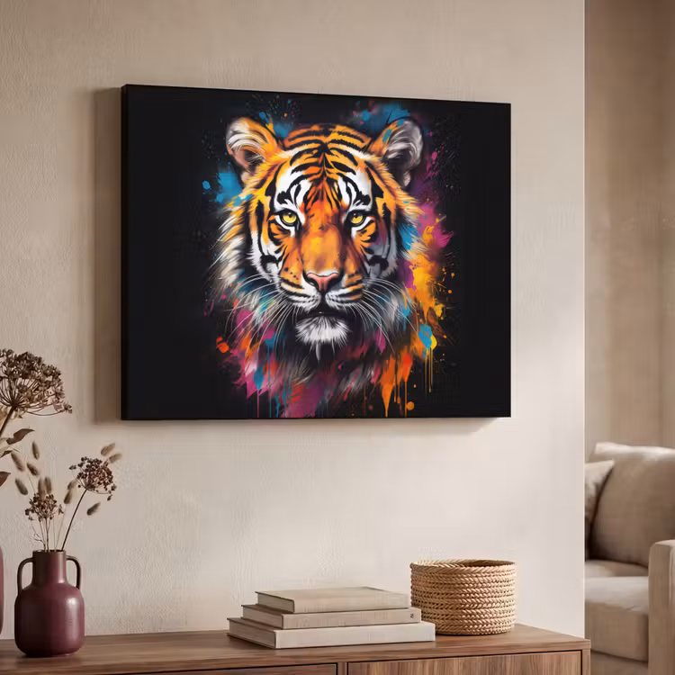 Art Frame - Tijger - Graffiti - Dieren - Zwart — 4