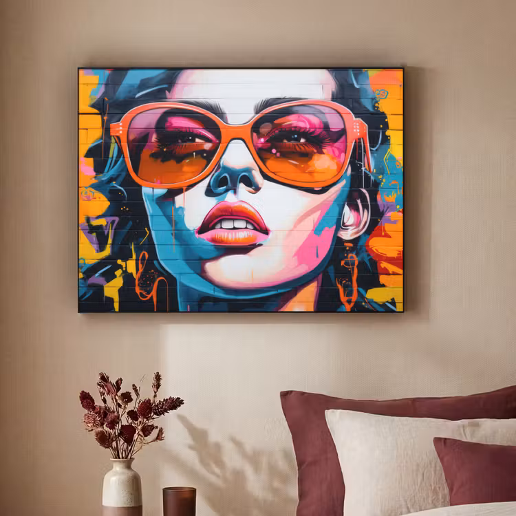 Art Frame - Vrouw - Bril - Kleuren - Graffiti — 2