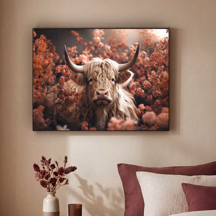 Art Frame - Schotse hooglander - Dier - Natuur - Bloemen - Botanisch — 2