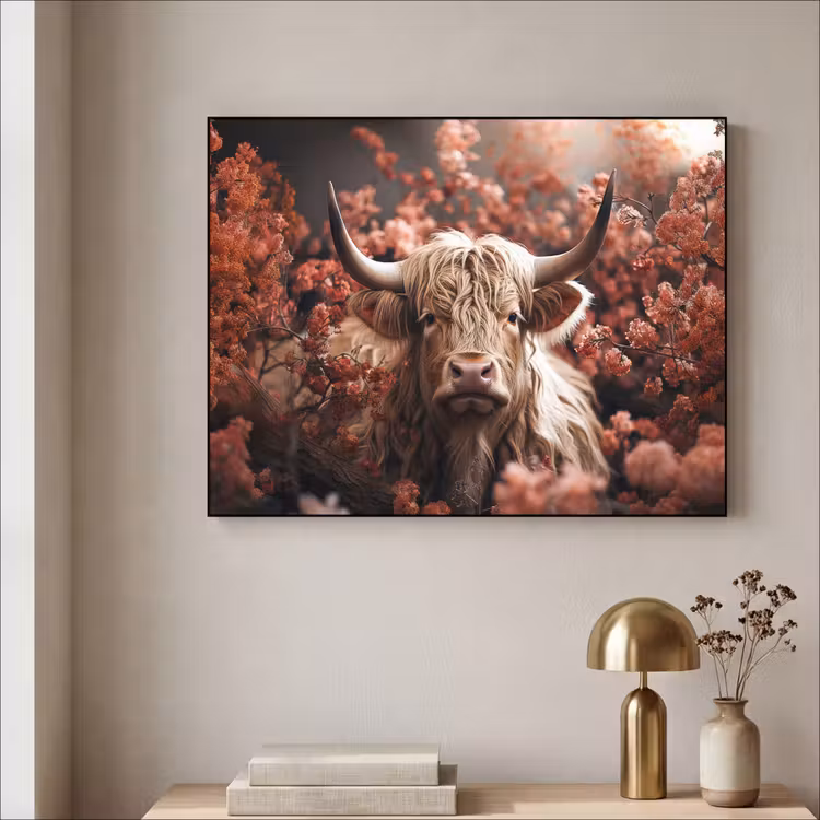 Art Frame - Schotse hooglander - Dier - Natuur - Bloemen - Botanisch — 3