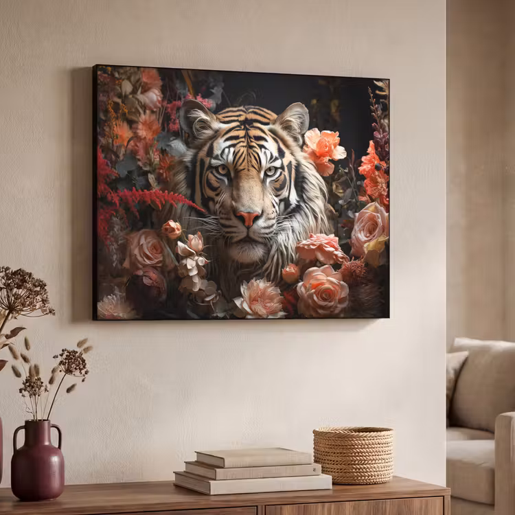 Art Frame - Tijger - Dier - Natuur - Bloemen - Botanisch — 4