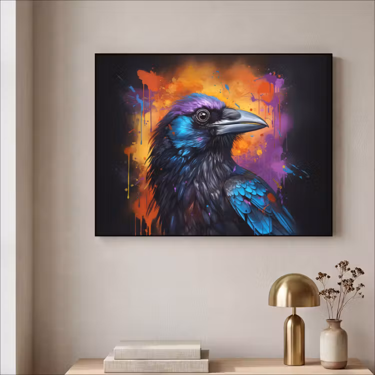 Art Frame - Vogel - Kraai - Graffiti - Zwart - Dieren — 3