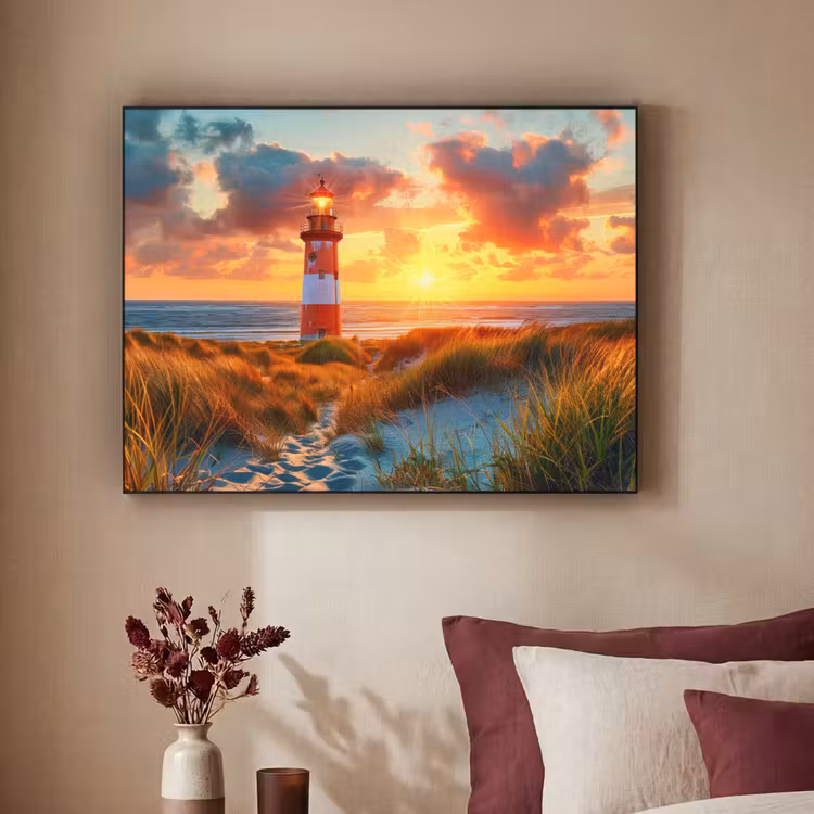 Art Frame - Vuurtoren - Zonsondergang - Duinen - Horizon — 2
