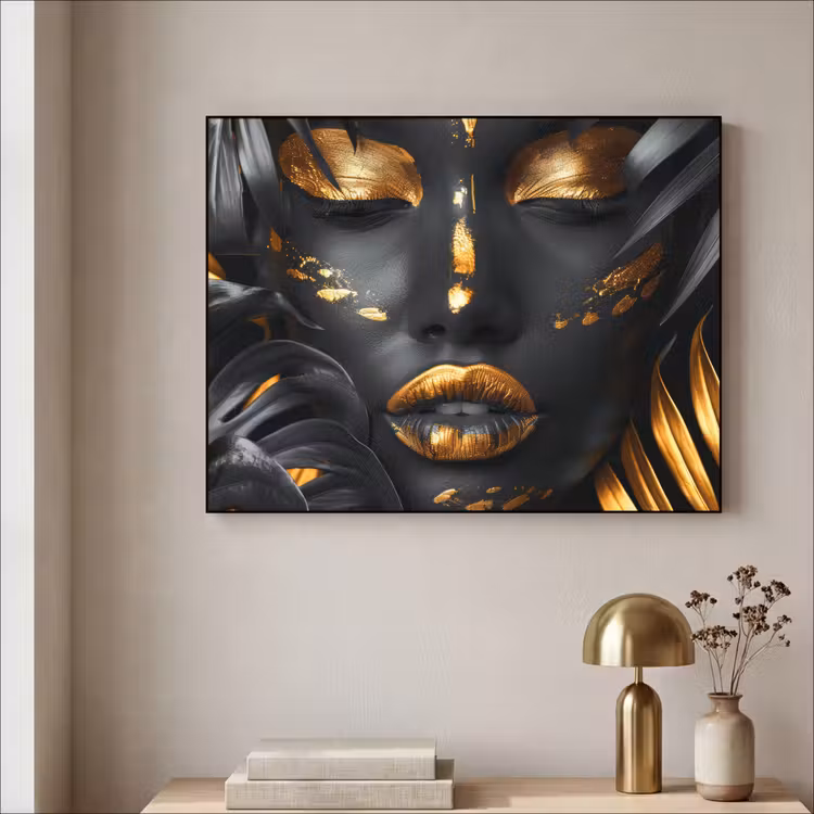 Art Frame - Vrouw - Goud - Natuur - Portret - Modern — 3