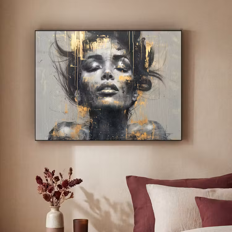 Art Frame - Vrouw - Kunst - Goud - Abstract - Glamour — 2