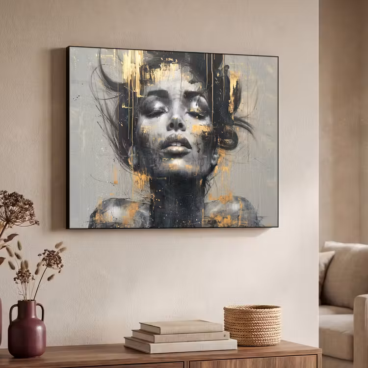 Art Frame - Vrouw - Kunst - Goud - Abstract - Glamour — 4