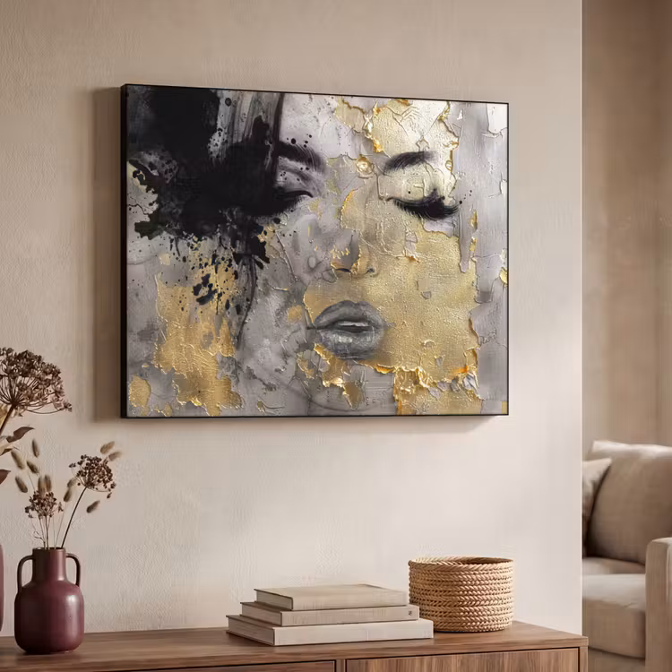 Art Frame - Vrouw - Kunst - Goud - Zwart — 4