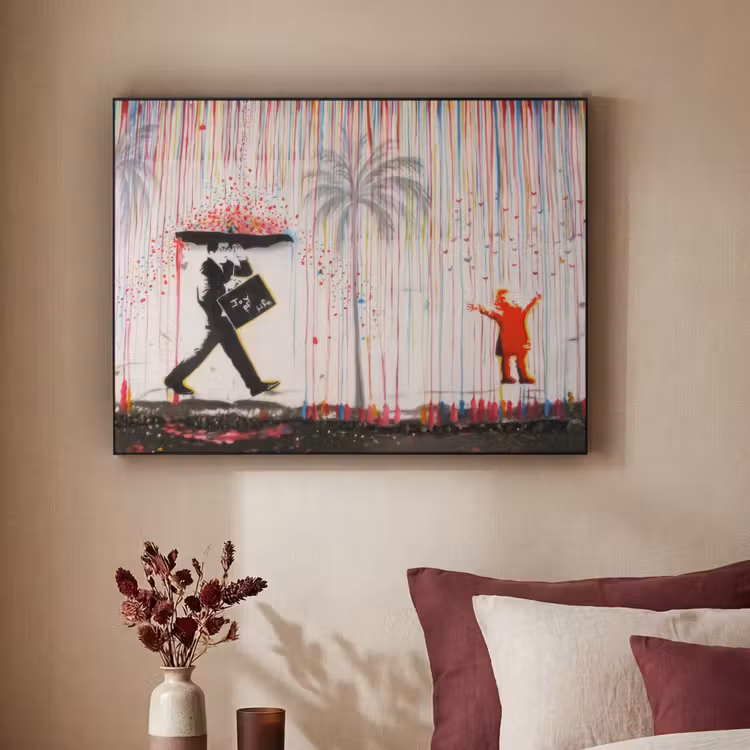 Art Frame - Regen - Graffiti - Man - Banksy Style — 2