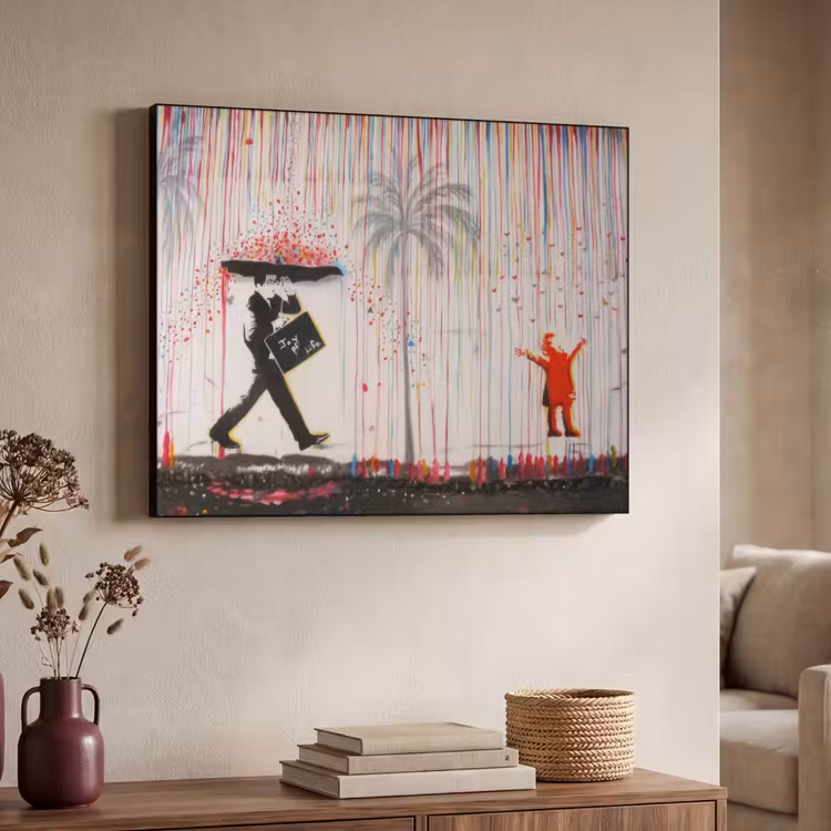 Art Frame - Regen - Graffiti - Man - Banksy Style — 4
