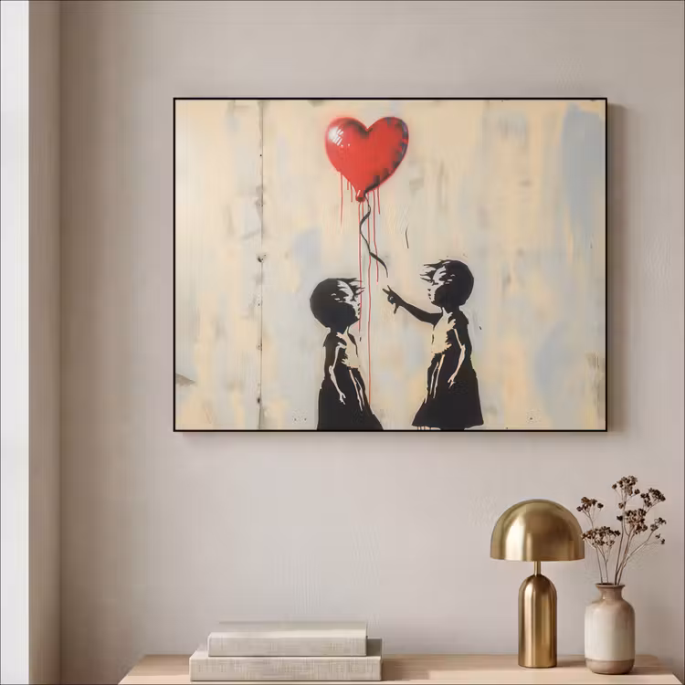 Art Frame - Street art - Banksy - Ballon - Graffiti - Hart — 3