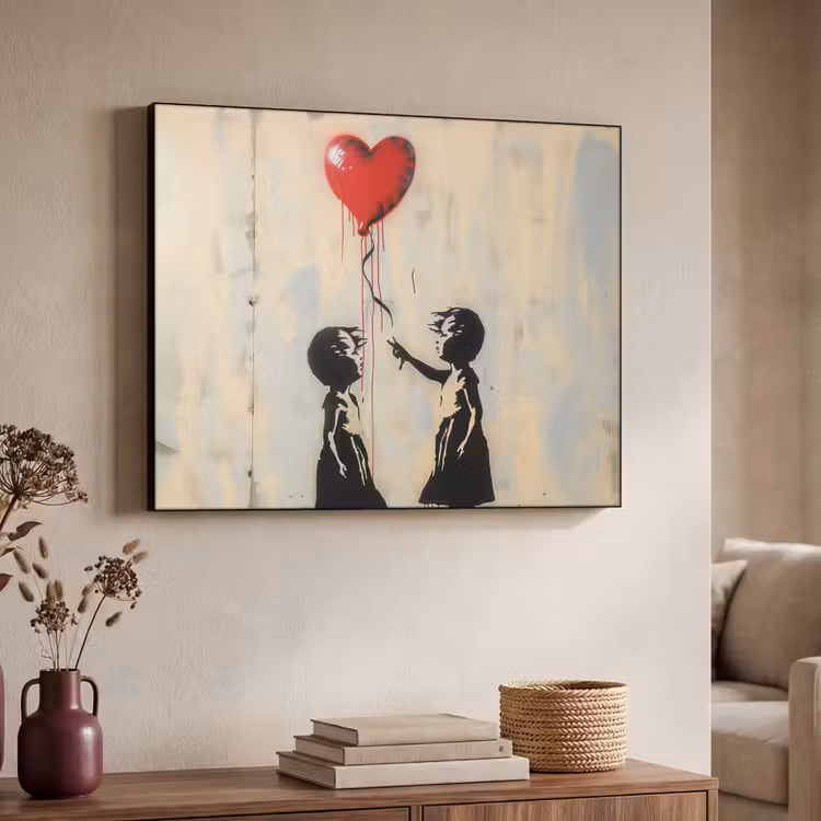 Art Frame - Street art - Banksy - Ballon - Graffiti - Hart — 4