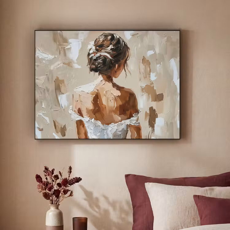 Art Frame - Vrouw - Verf - Abstract - Beige - Modern — 2