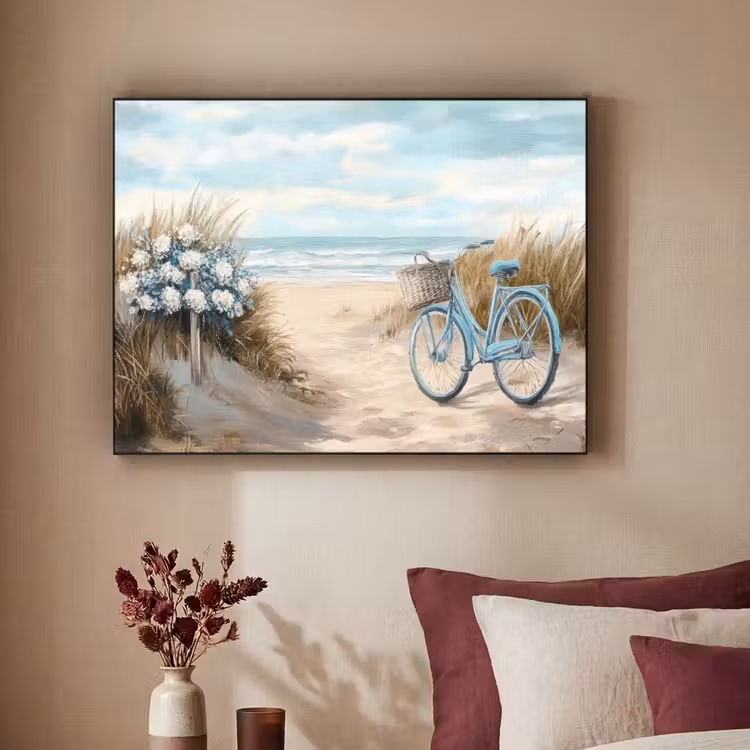 Art Frame - Strand - Zee - Fiets - Vintage - Bloemen — 2
