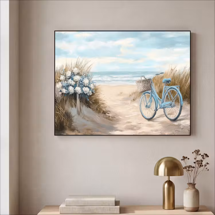 Art Frame - Strand - Zee - Fiets - Vintage - Bloemen — 3