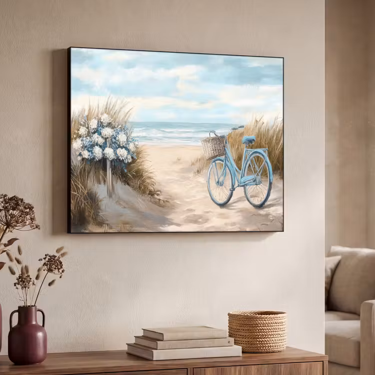 Art Frame - Strand - Zee - Fiets - Vintage - Bloemen — 4