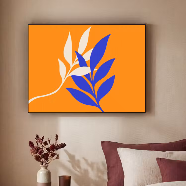 Art Frame - Takken - Bladeren - Minimalistisch - Blauw — 2