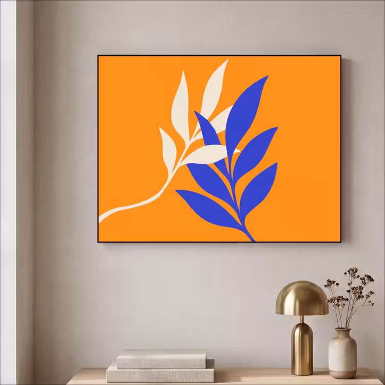 Art Frame - Takken - Bladeren - Minimalistisch - Blauw — 3