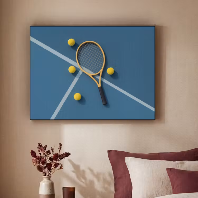 Art Frame - Tennisracket - Bal - Blauw - Veld — 2