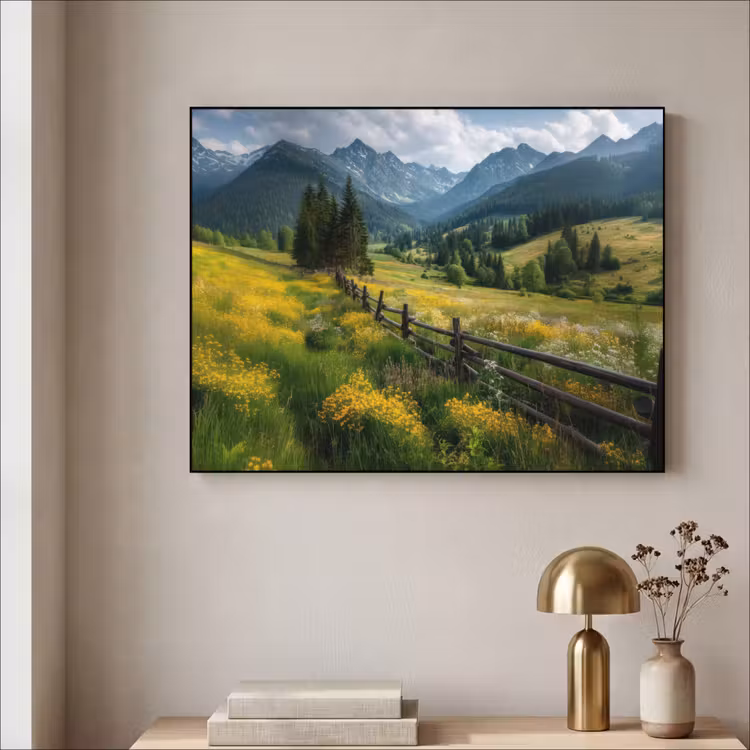 Art Frame - Veld - Hek - Bergen - Bloemen — 3
