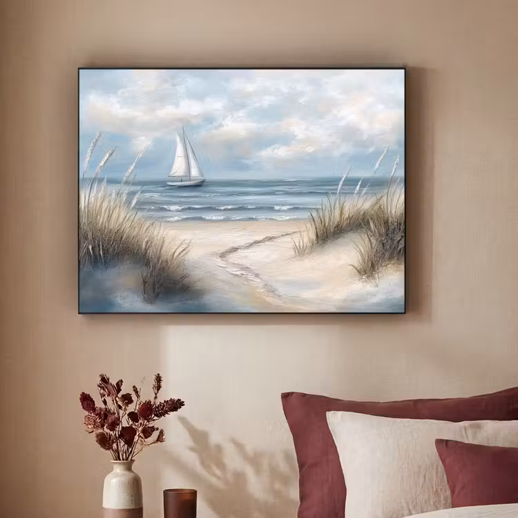 Art Frame - Zee - Zeilboot - Strand - Duinen - Vintage — 2