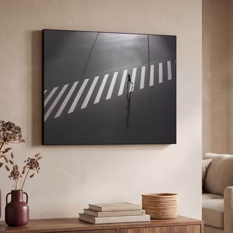 Art Frame - Zeebrapad - Hardloper - Zwart - Wit — 4