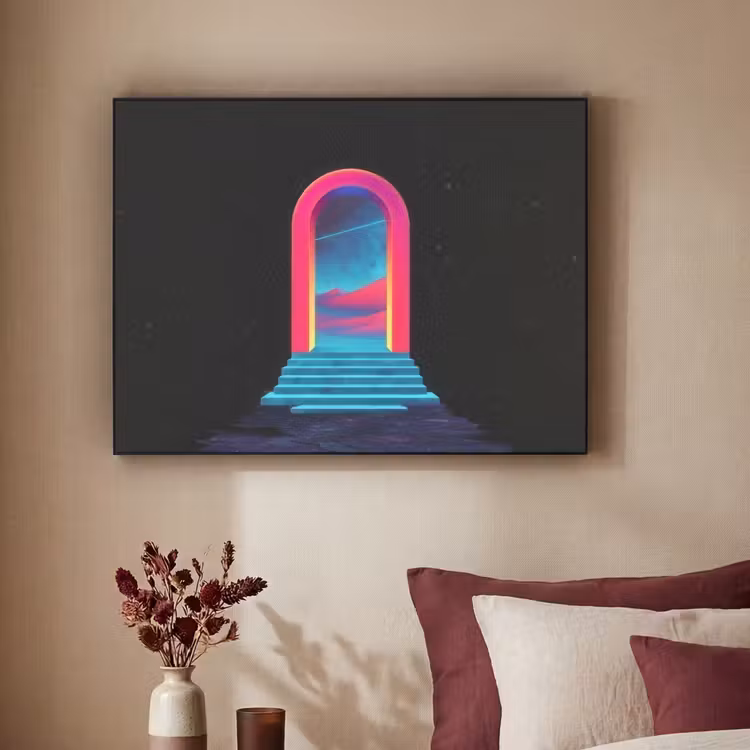 Art Frame - Poortje - Landschap - Sterrenhemel - Roze — 2