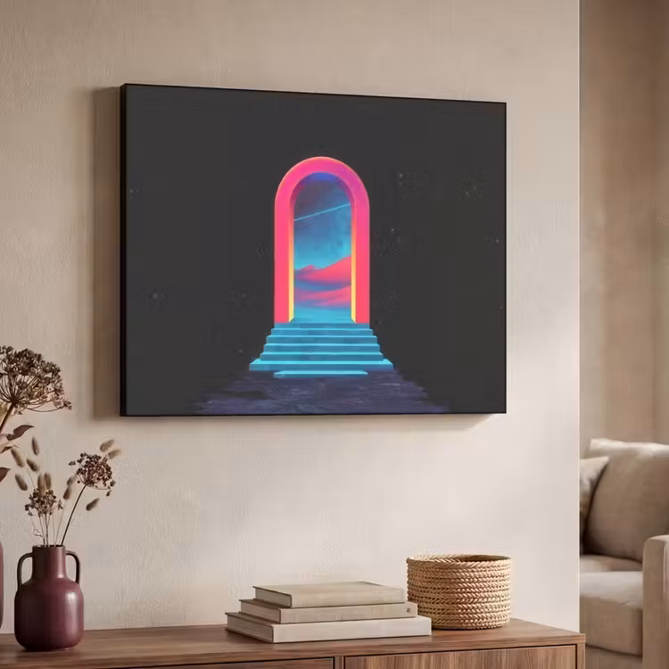Art Frame - Poortje - Landschap - Sterrenhemel - Roze — 4
