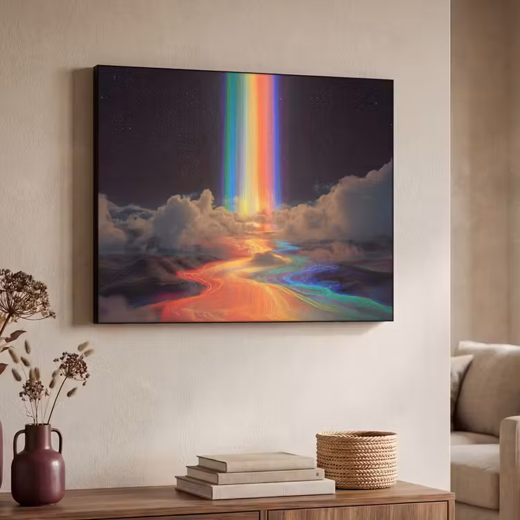 Art Frame - Regenboog - Verticaal - Sterrenhemel - Wolken — 4