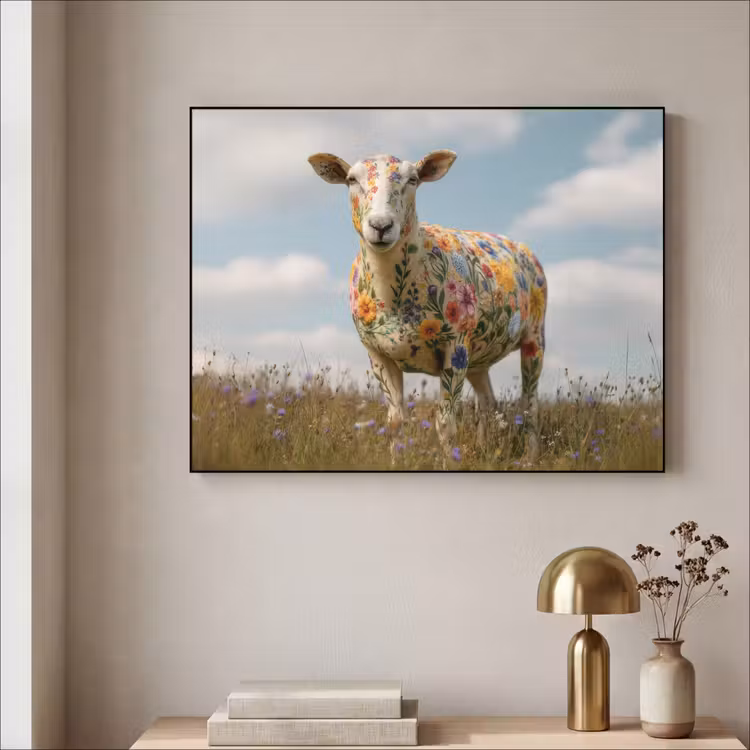 Art Frame - Schaap - Bloemen - Weide — 3