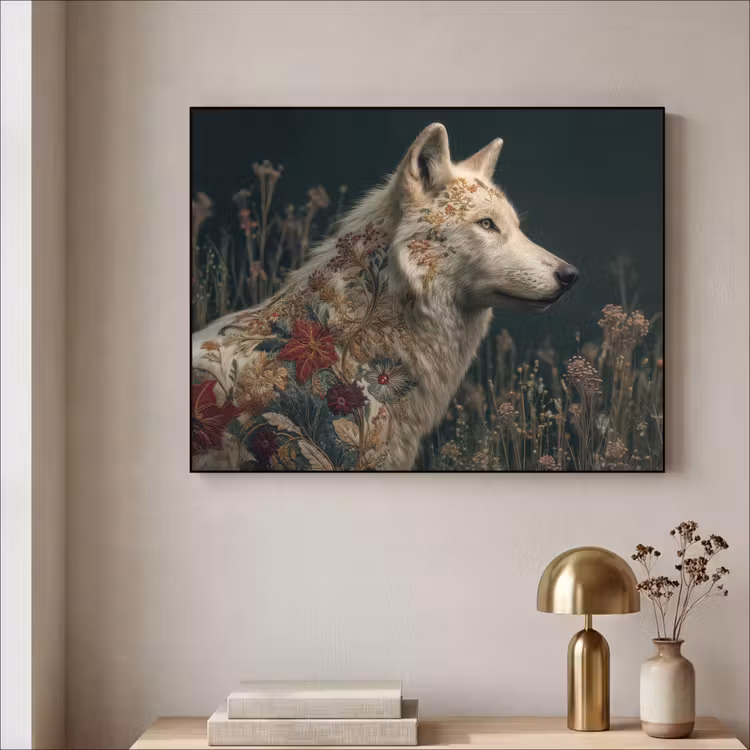Art Frame - Wolf - Bloemen - Natuur — 3