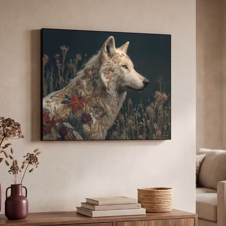 Art Frame - Wolf - Bloemen - Natuur — 4