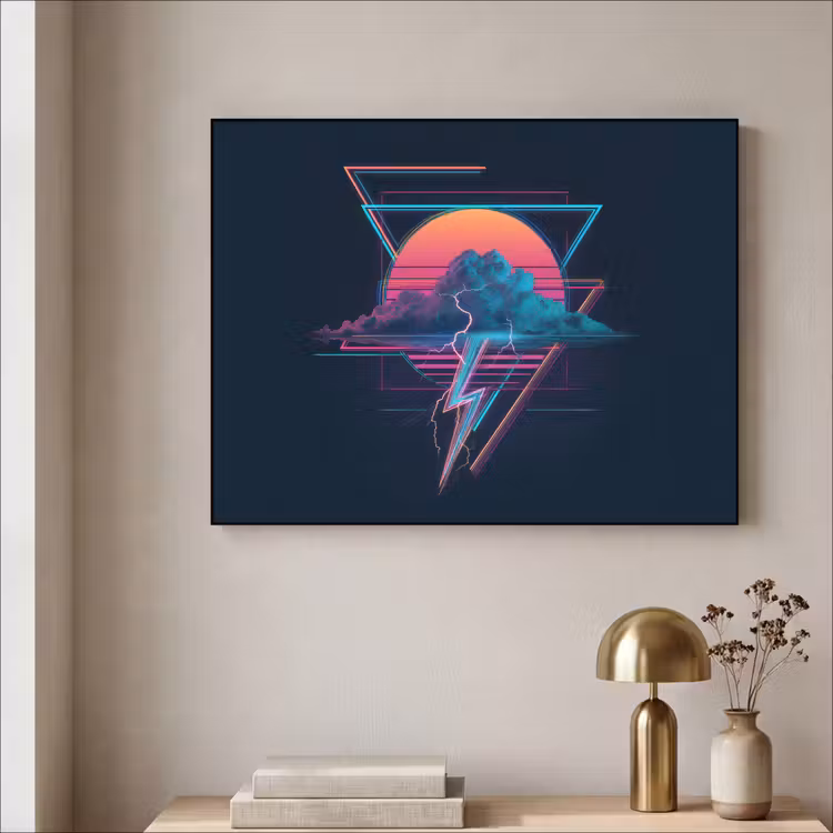 Art Frame - Wolk - Bliksemschicht - Driehoeken - Lijnen — 3