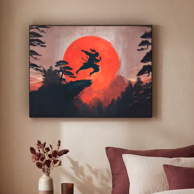 Art Frame - Zon - Krijger - Bomen - Bergen — 2