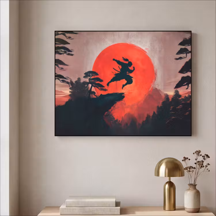 Art Frame - Zon - Krijger - Bomen - Bergen — 3