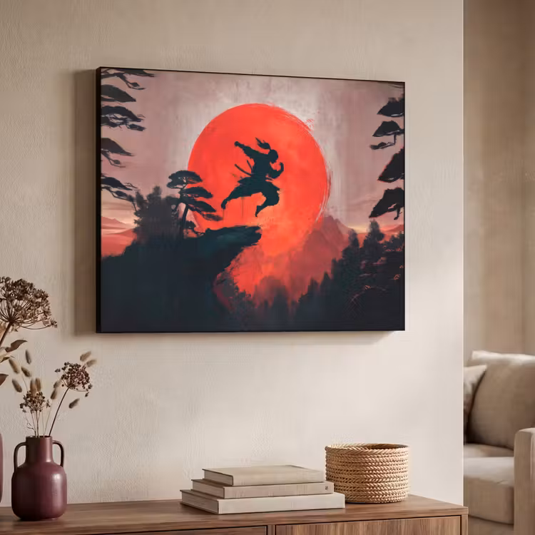 Art Frame - Zon - Krijger - Bomen - Bergen — 4