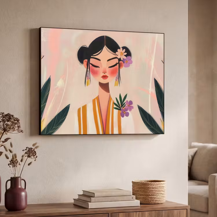 Art Frame - Vrouw - Bloemen - Pastel — 4
