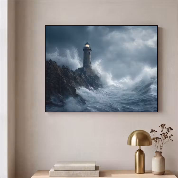 Art Frame - Rotsen - Vuurtoren - Golven - Klliffen — 3