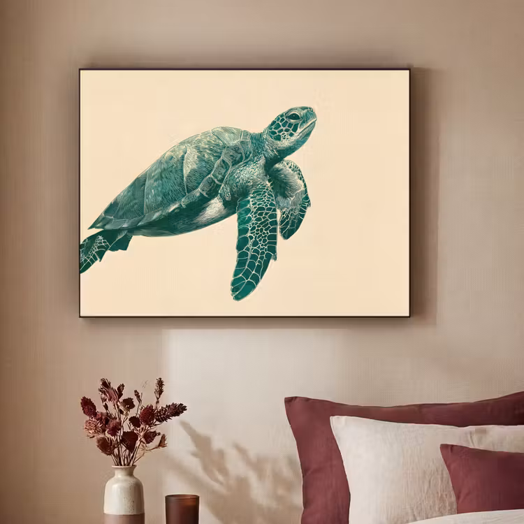Art Frame - Schildpad - Sierlijk - Groen - Schild — 2