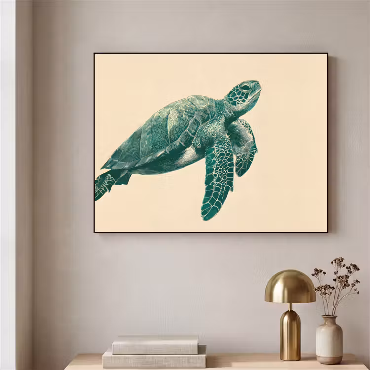 Art Frame - Schildpad - Sierlijk - Groen - Schild — 3