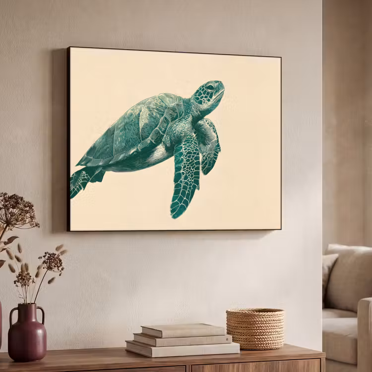 Art Frame - Schildpad - Sierlijk - Groen - Schild — 4