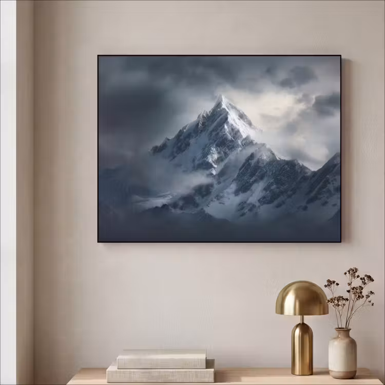 Art Frame - Sneeuw - Berg - Wolken — 3