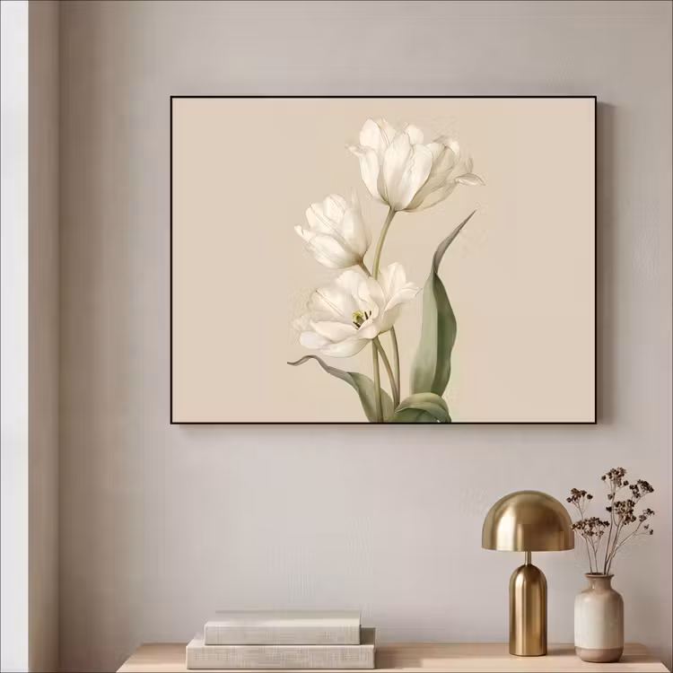 Art Frame - Tulpen - Wit - Bladeren — 3